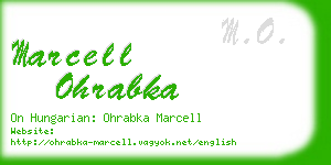 marcell ohrabka business card